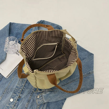 CFUN YA Fashion Trend Women Shoulder Bag Large Capacity Female Handbag Canvas Crossbody Bags Messenger Pack Totes Bolsos Mujer