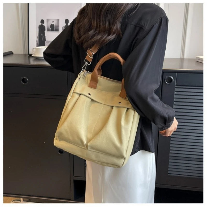 CFUN YA Fashion Trend Women Shoulder Bag Large Capacity Female Handbag Canvas Crossbody Bags Messenger Pack Totes Bolsos Mujer