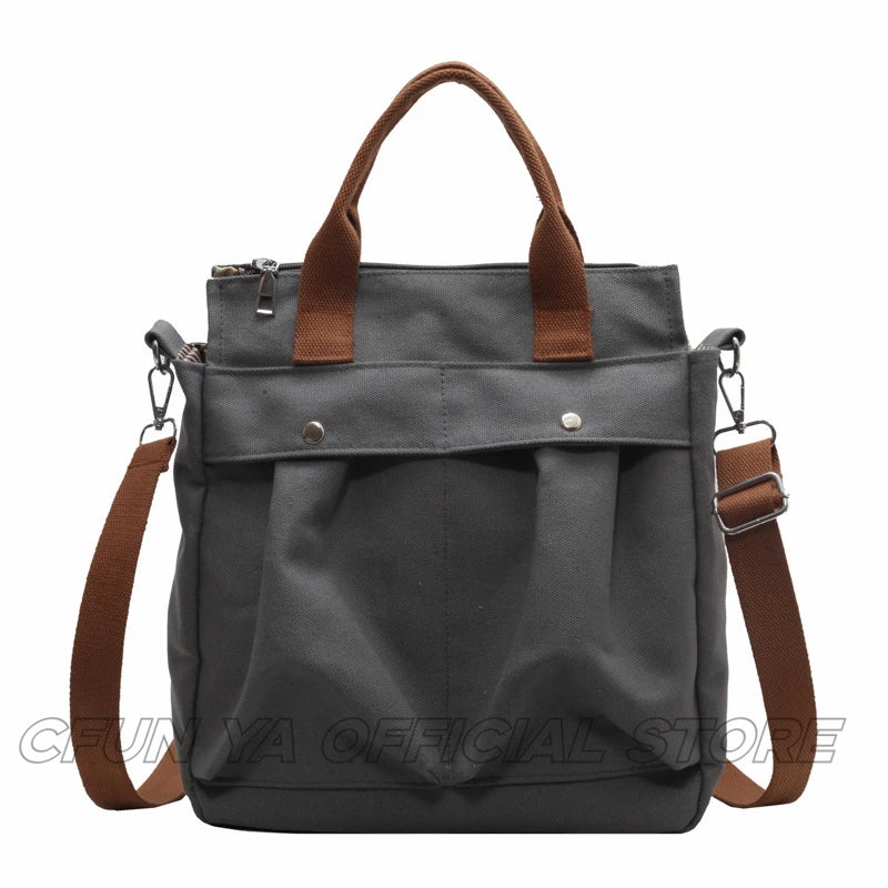 CFUN YA Fashion Trend Women Shoulder Bag Large Capacity Female Handbag Canvas Crossbody Bags Messenger Pack Totes Bolsos Mujer
