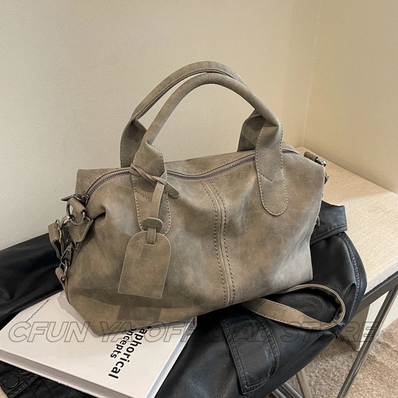 CFUN YA Fashion Trend Women's Handbag Large Capacity Female Shoulder Crossbody Bag College Student Messenger Bag Tote Pack New