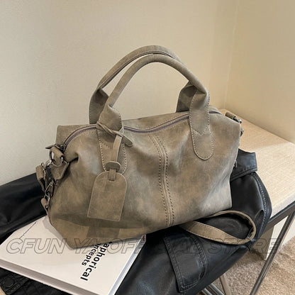 CFUN YA Fashion Trend Women's Handbag Large Capacity Female Shoulder Crossbody Bag College Student Messenger Bag Tote Pack New