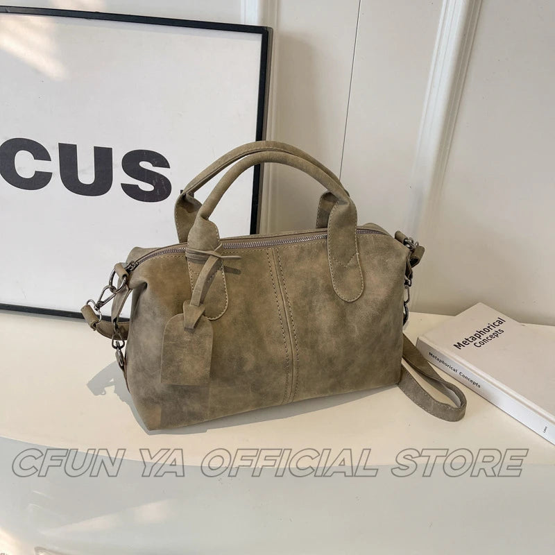 CFUN YA Fashion Trend Women's Handbag Large Capacity Female Shoulder Crossbody Bag College Student Messenger Bag Tote Pack New