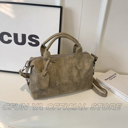 CFUN YA Fashion Trend Women's Handbag Large Capacity Female Shoulder Crossbody Bag College Student Messenger Bag Tote Pack New