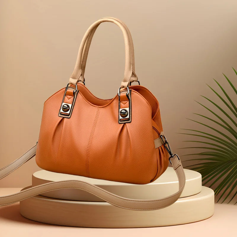 CFUN YA Fashion Trend Women's Handbag PU Leather Business Femmale Shoulder Cross Bag Lady Mummy Handbag Tote Pack Purse Bag 2024