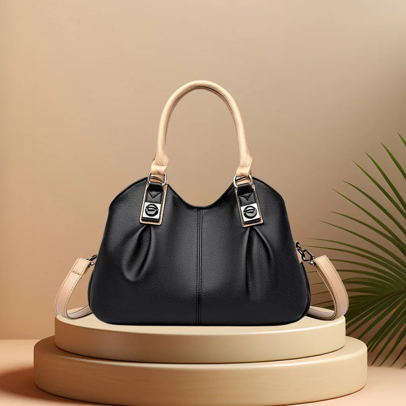 CFUN YA Fashion Trend Women's Handbag PU Leather Business Femmale Shoulder Cross Bag Lady Mummy Handbag Tote Pack Purse Bag 2024