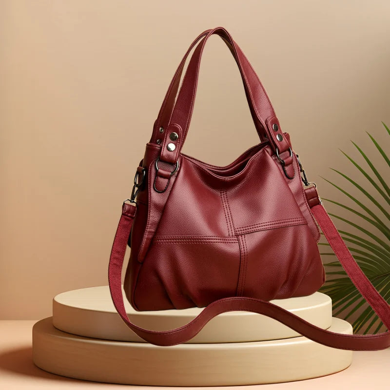 CFUN YA Fashion Trend Women's Shoulder Bag PU Leather Female Crossbody Bag Travel Handbag Mummy Messenger Bag Tote Shopping Bag