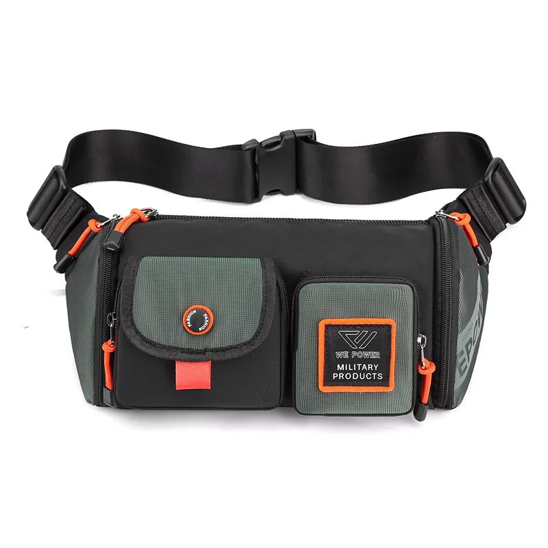 CFUN YA Fashion Waist Bags Men Casual Nylon Unisex Outdoor Sports Fanny Pack Travel Chest Bags One Shoulder Crossbody Backpack