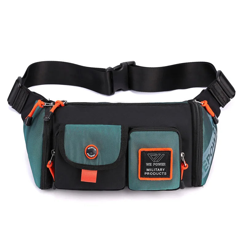 CFUN YA Fashion Waist Bags Men Casual Nylon Unisex Outdoor Sports Fanny Pack Travel Chest Bags One Shoulder Crossbody Backpack