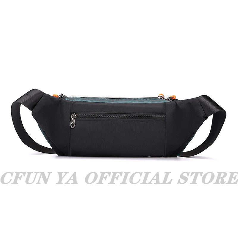 CFUN YA Fashion Waist Bags Men Casual Nylon Unisex Outdoor Sports Fanny Pack Travel Chest Bags One Shoulder Crossbody Backpack