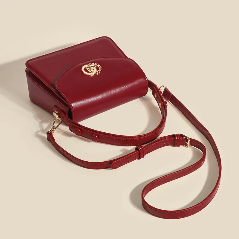 CFUN YA Fashion Wine Red Handbags For Women Pu Leather Female Shoulder Crossbody Bag Square Tote Messenger Pack Sac De Luxe Femm