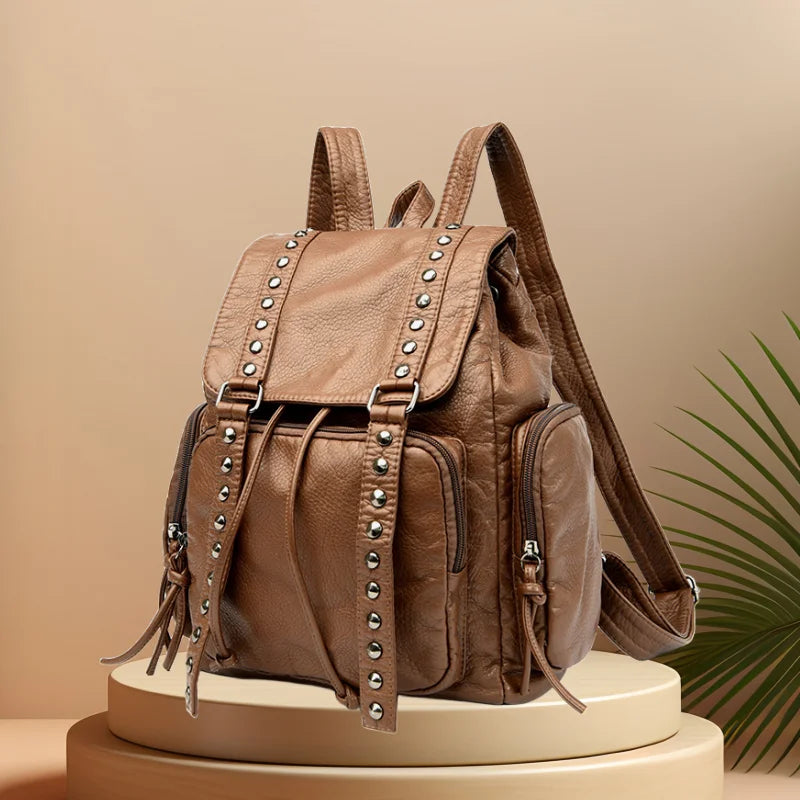CFUN YA Fashion Women Backpack Real Leather Large Capacity Female Bagpack Travel Shoulder Bags Mummy Knapsack Mochilas Handbags