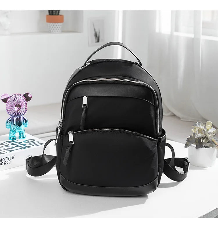 CFUN YA High Quality Woman Backpack Oxford Waterproof Travel Bagpack  Girls Students Schoolbag Summer Boho Female Back Bag Black