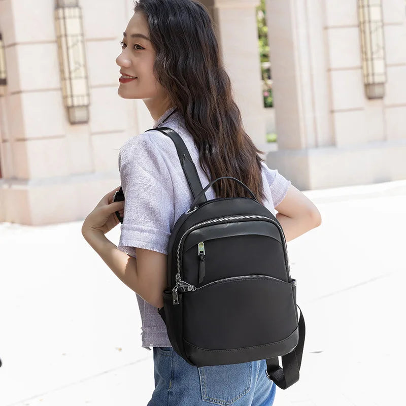 CFUN YA High Quality Woman Backpack Oxford Waterproof Travel Bagpack  Girls Students Schoolbag Summer Boho Female Back Bag Black