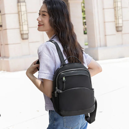 CFUN YA High Quality Woman Backpack Oxford Waterproof Travel Bagpack  Girls Students Schoolbag Summer Boho Female Back Bag Black