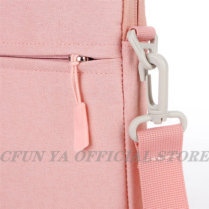 CFUN YA  Laptop Bag Sleeve Case For 13 14 15 inch Computer Shoulder Handbag Waterproof Notebook Cover Women Briefcase Handle Bag