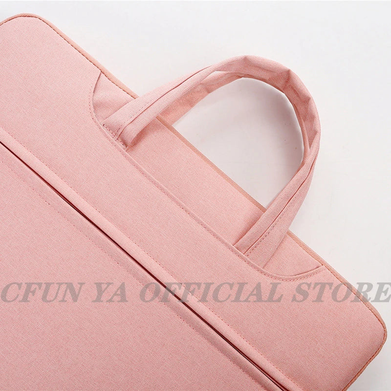 CFUN YA  Laptop Bag Sleeve Case For 13 14 15 inch Computer Shoulder Handbag Waterproof Notebook Cover Women Briefcase Handle Bag