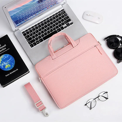 CFUN YA  Laptop Bag Sleeve Case For 13 14 15 inch Computer Shoulder Handbag Waterproof Notebook Cover Women Briefcase Handle Bag