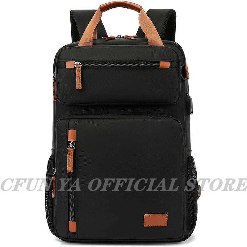 CFUN YA Large Computer Backpacks Expandable Men Notebook Bags USB Male Laptop Bag Bagpack Waterproof Business Travel BackPack