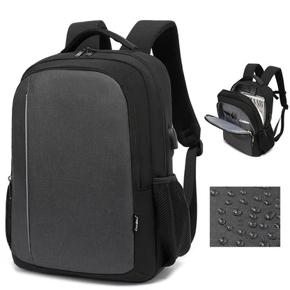 CFUN YA Large Men Backpack Laptop 15.6 Backpacks Gray High School Bags Teen College Student Back Pack Multifunctional Bagpack