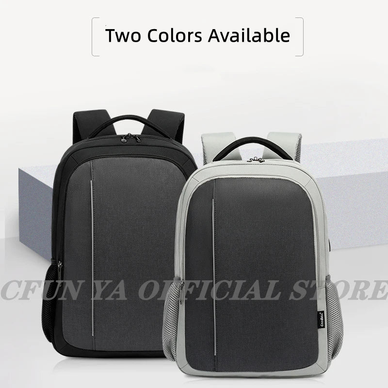 CFUN YA Large Men Backpack Laptop 15.6 Backpacks Gray High School Bags Teen College Student Back Pack Multifunctional Bagpack