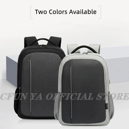 CFUN YA Large Men Backpack Laptop 15.6 Backpacks Gray High School Bags Teen College Student Back Pack Multifunctional Bagpack
