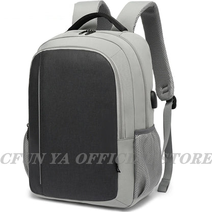 CFUN YA Large Men Backpack Laptop 15.6 Backpacks Gray High School Bags Teen College Student Back Pack Multifunctional Bagpack
