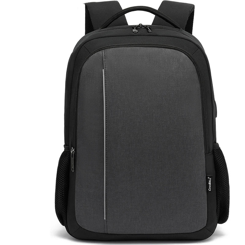 CFUN YA Large Men Backpack Laptop 15.6 Backpacks Gray High School Bags Teen College Student Back Pack Multifunctional Bagpack
