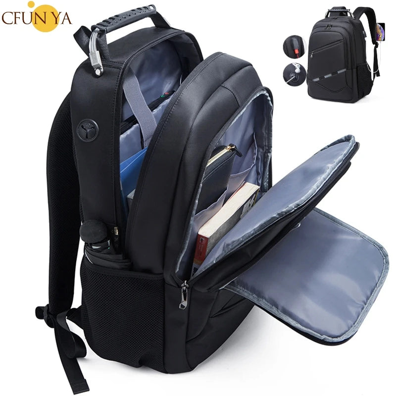 CFUN YA Luxury 2023 Men's Business Backpack Multi-functional USB Laptop Backpack Large 17 Inch Computer Bag Travel Back Pack