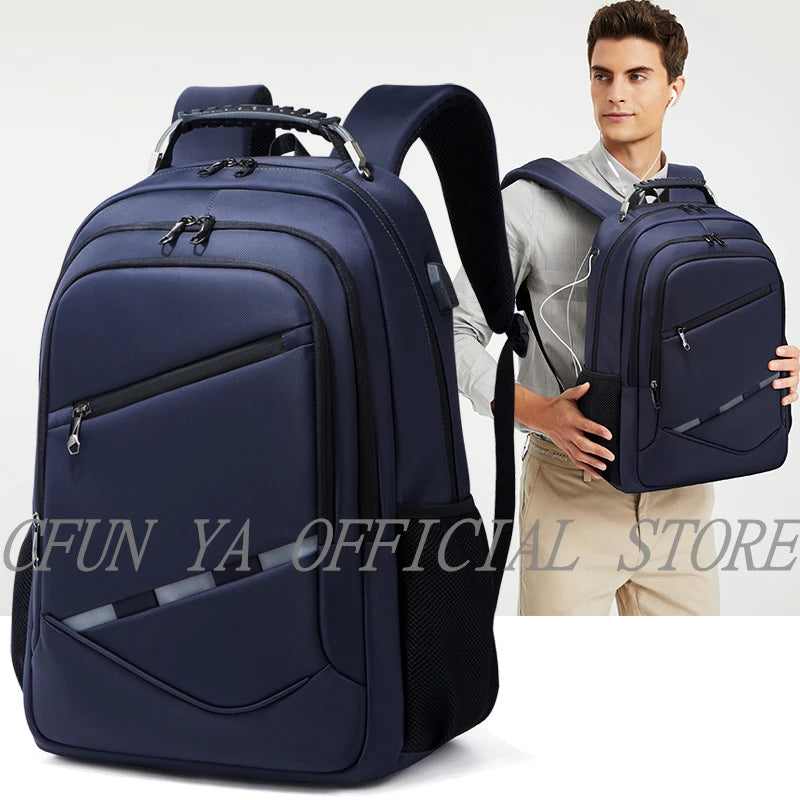 CFUN YA Luxury 2023 Men's Business Backpack Multi-functional USB Laptop Backpack Large 17 Inch Computer Bag Travel Back Pack