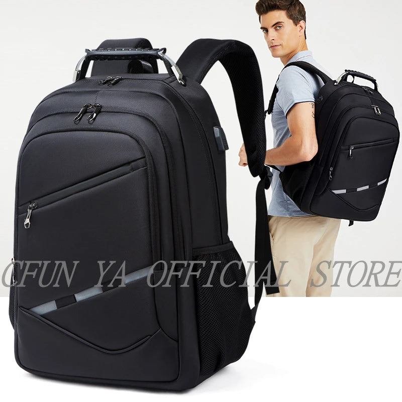 CFUN YA Luxury 2023 Men's Business Backpack Multi-functional USB Laptop Backpack Large 17 Inch Computer Bag Travel Back Pack