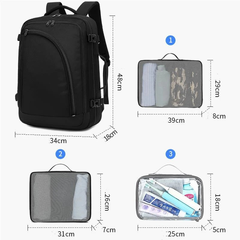 CFUN YA Luxury 4 In 1 Business Backpack For Men Women Large 17.3 Laptop Bag Backpacking Outdoor Trekking Bagpack Travel Rucksack