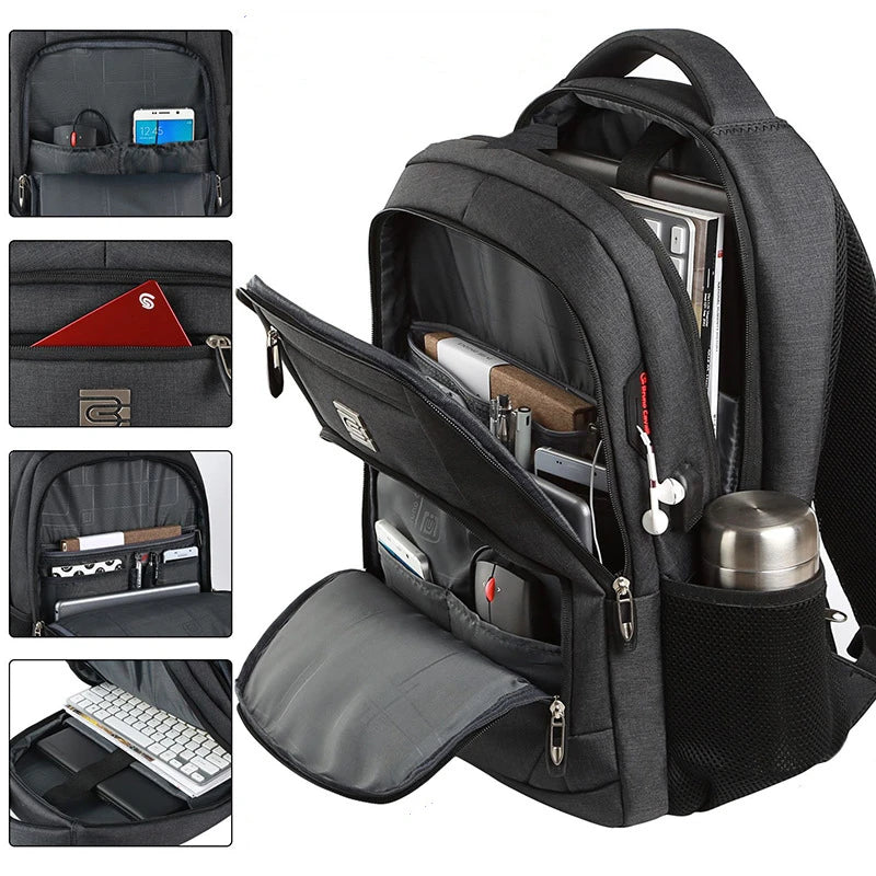 CFUN YA Luxury Backpacks Men Laptop Bagpack Multifunctional USB WaterProof Big Capacity Daily Work Business Back Pack Rucksack