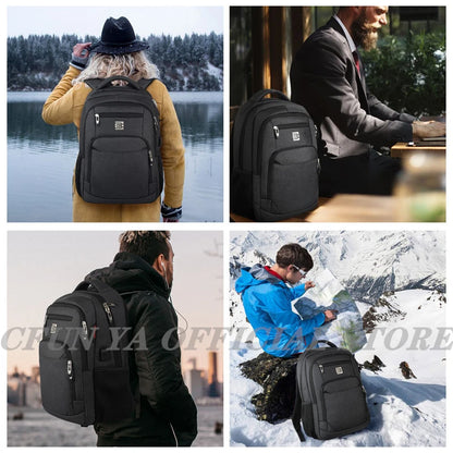 CFUN YA Luxury Backpacks Men Laptop Bagpack Multifunctional USB WaterProof Big Capacity Daily Work Business Back Pack Rucksack