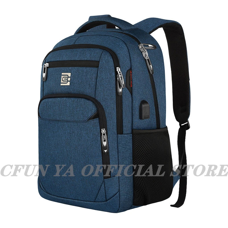 CFUN YA Luxury Backpacks Men Laptop Bagpack Multifunctional USB WaterProof Big Capacity Daily Work Business Back Pack Rucksack