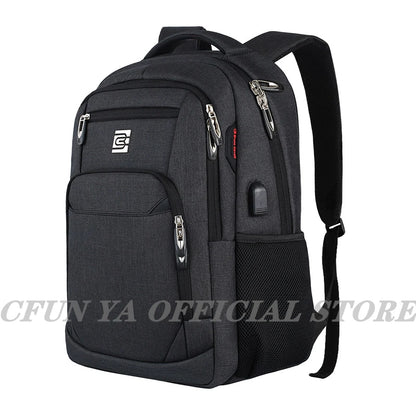 CFUN YA Luxury Backpacks Men Laptop Bagpack Multifunctional USB WaterProof Big Capacity Daily Work Business Back Pack Rucksack
