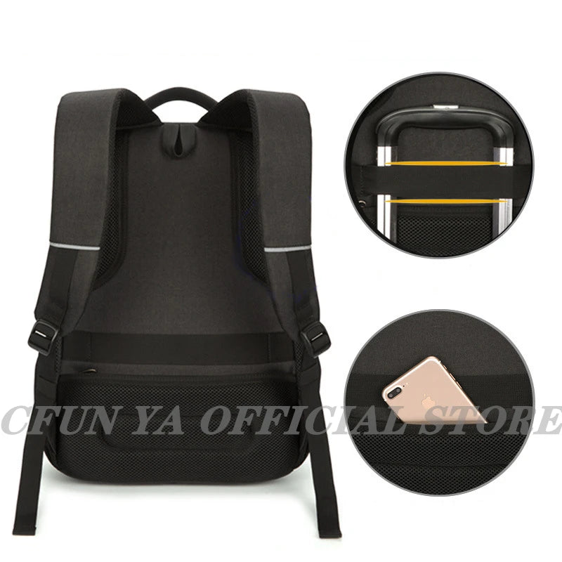 CFUN YA Luxury Backpacks Men Laptop Bagpack Multifunctional USB WaterProof Big Capacity Daily Work Business Back Pack Rucksack