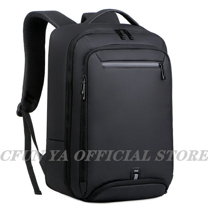 CFUN YA Luxury Black 15.6" Laptop Backpack Travel Handbag Backbag Scalable Notebook Backpacks Business Men's Bag Pack Rucksack