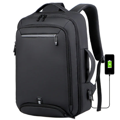 CFUN YA Luxury Black 15.6" Laptop Backpack Travel Handbag Backbag Scalable Notebook Backpacks Business Men's Bag Pack Rucksack