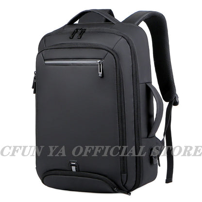 CFUN YA Luxury Black 15.6" Laptop Backpack Travel Handbag Backbag Scalable Notebook Backpacks Business Men's Bag Pack Rucksack