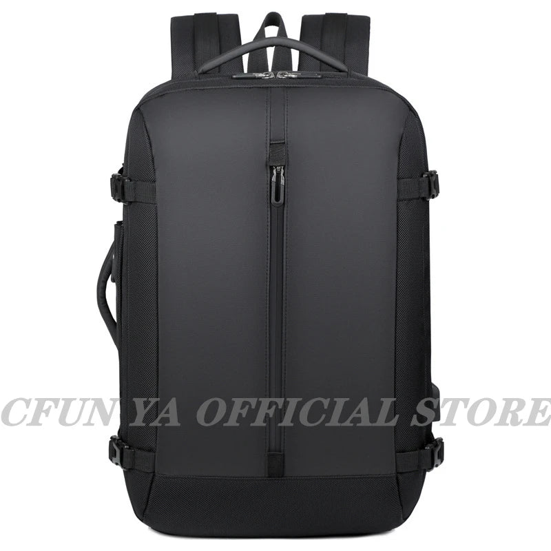 CFUN YA Luxury Black Scalable Travel Backpack For Men USB Business Laptop Backpacks Male Anti-Theft Bag Pack Teen Schoolbag New