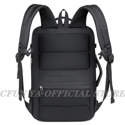 CFUN YA Luxury Black Scalable Travel Backpack For Men USB Business Laptop Backpacks Male Anti-Theft Bag Pack Teen Schoolbag New