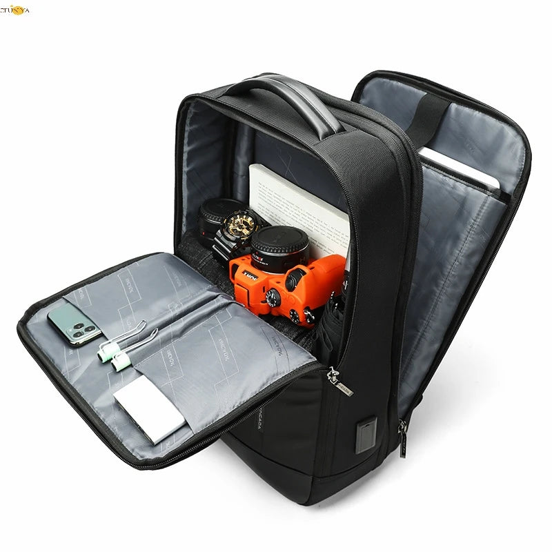 CFUN YA Luxury Brand Travel Backpack Men USB Extended Business Backpacking 17 Notebook Knapsack Male Shoulder Bag Mochila Hombre