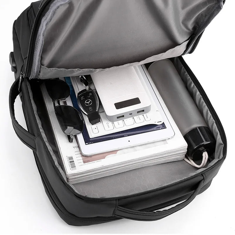 CFUN YA Luxury Business Backpack 15.6 Laptop Backpacks Large Capacity Travel Bagpack USB Charge Schoolbag For Students Men Bag