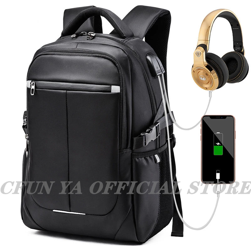 CFUN YA Luxury Business Backpack For Men Women 15.6" Laptop Bag USB Schoolbag Rucksack Computer Backbag Mochila Travel Daypack