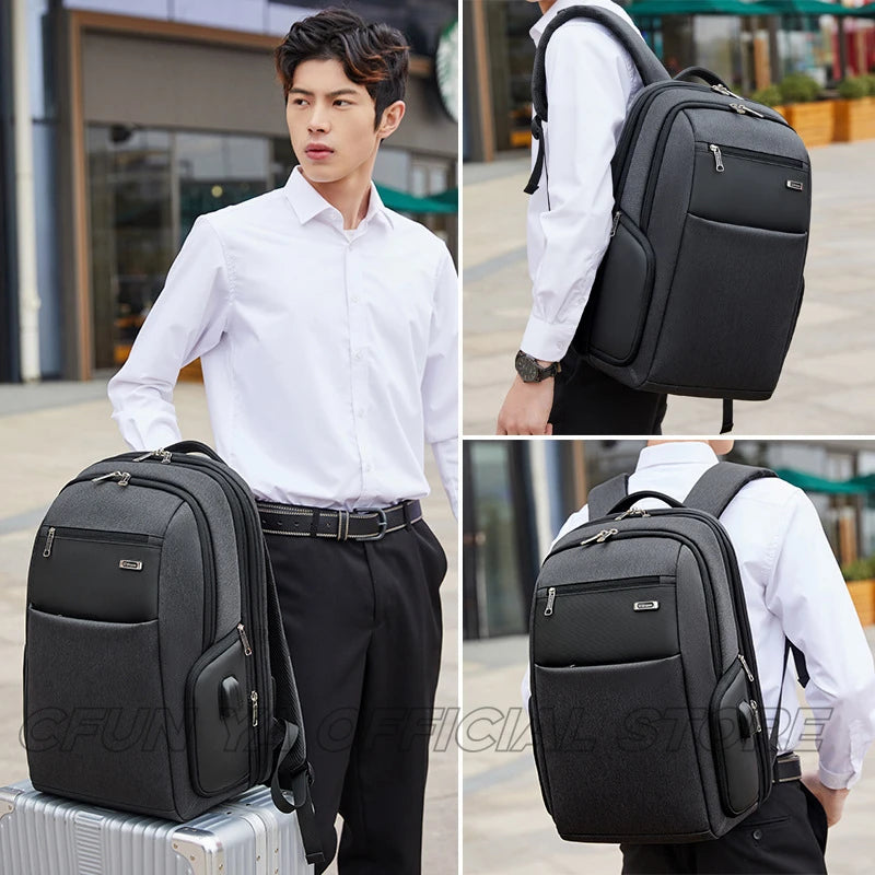 CFUN YA Luxury Business Backpack For Men Women Waterproof USB Schoolbag Student Outdoor Rucksack Laptop Bagpack Mochila De Viaje