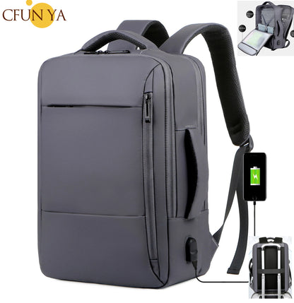 CFUN YA Luxury Business Men's Backpack 15.6 Inch Laptop Backpacks Oxford Waterproof Male Travel Bagpack Rucksack Causal Back Bag