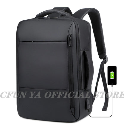 CFUN YA Luxury Business Men's Backpack 15.6 Inch Laptop Backpacks Oxford Waterproof Male Travel Bagpack Rucksack Causal Back Bag