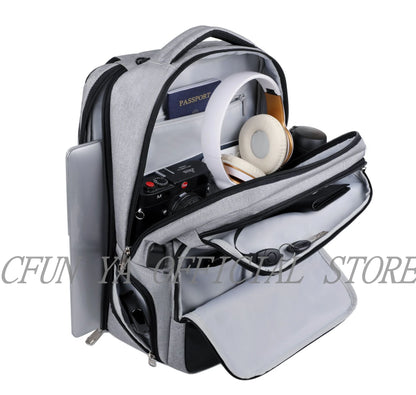 CFUN YA Luxury Business Travel Backpack For Men Women Large Capacity Computer Backpack USB Students Shoulder Bags Teen Schoolbag