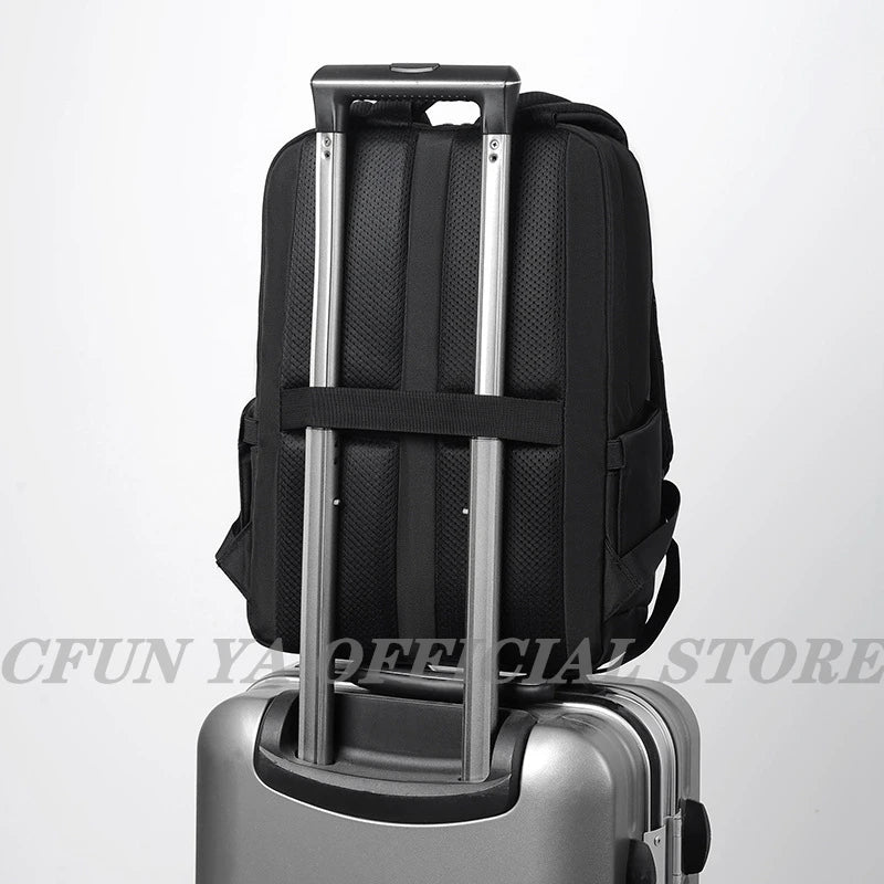 CFUN YA Luxury Causal Men's Bag Backpack Large Scalable Laptop Back Pack Teens Computer Bagpack Travel Business Backbag Rucksack