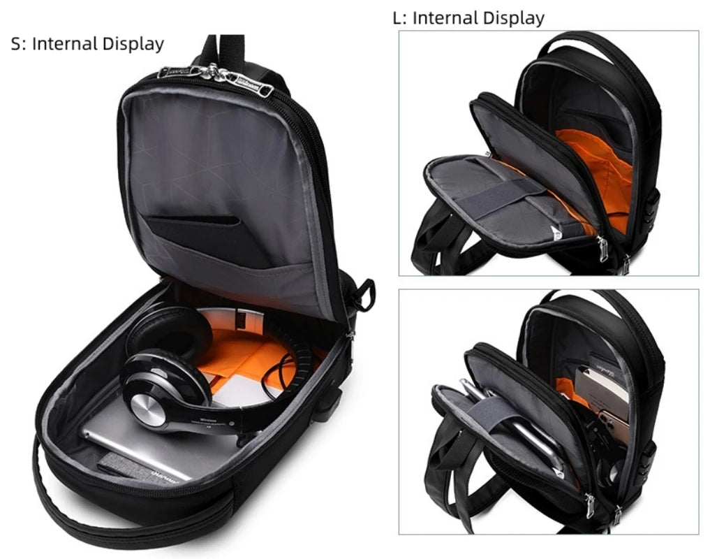 CFUN YA Luxury Chest Bag For Men Multifunction Male Sling Bags Travel Backpack Cross Shoulder Pack Pсумка через плечо мужская